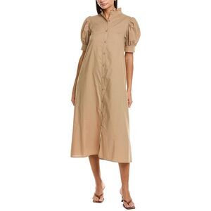 Maison Maar Womens  Midi Dress, Tan